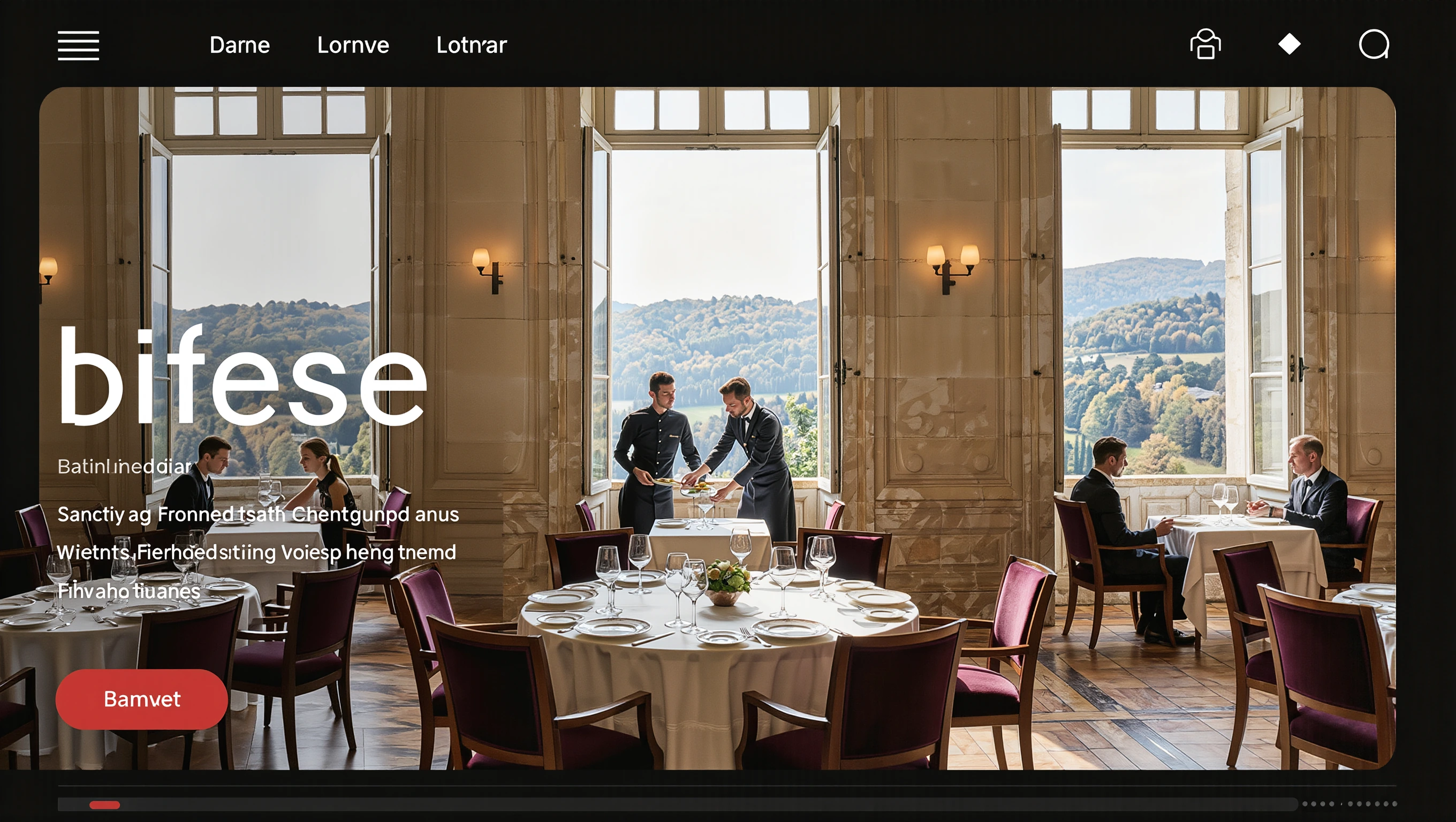 La table du domaine, création fictive originale de Lornaye.