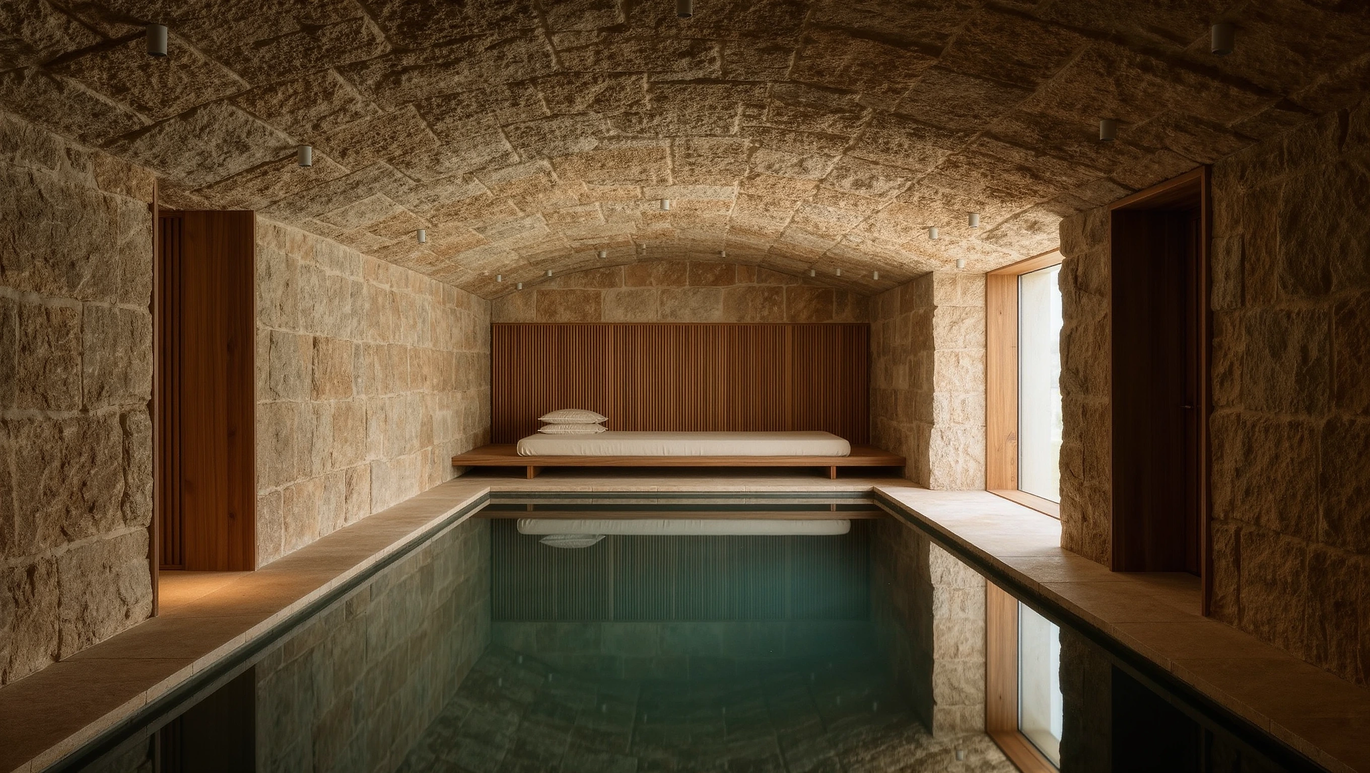 Le spa du domaine, création fictive originale de Lornaye.